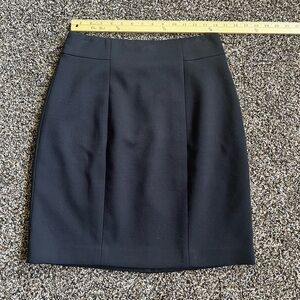 Tahari Blue Mini Pencil Skirt with Pleats